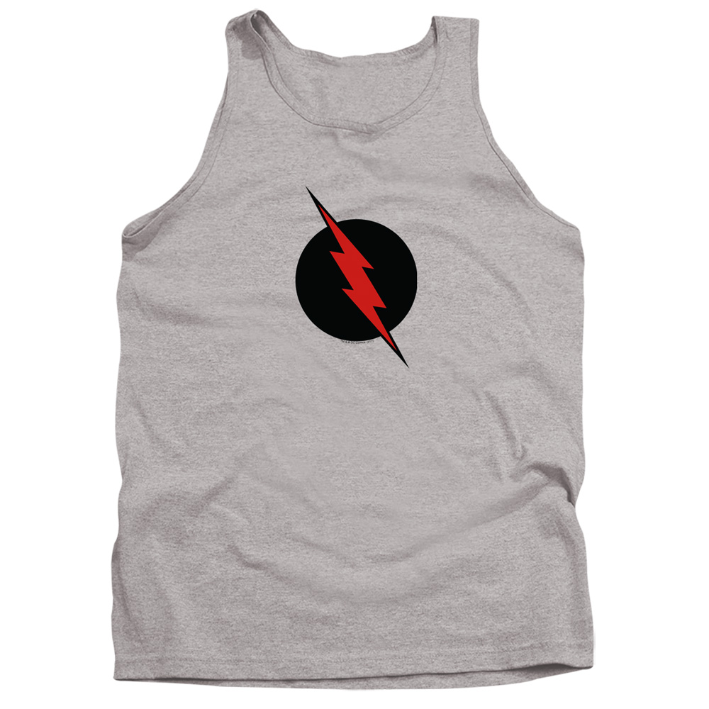 JLA476C-TK-1 JLA Reverse Flash Adult Tank Top, Athletic Heather - Small