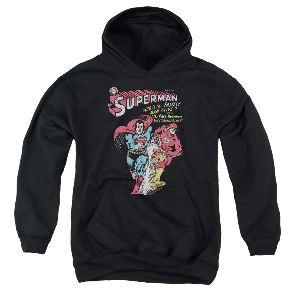 JLA745-YFTH-2 JLA Fastest Youth Hooded Sweatshirt, Black - Medium