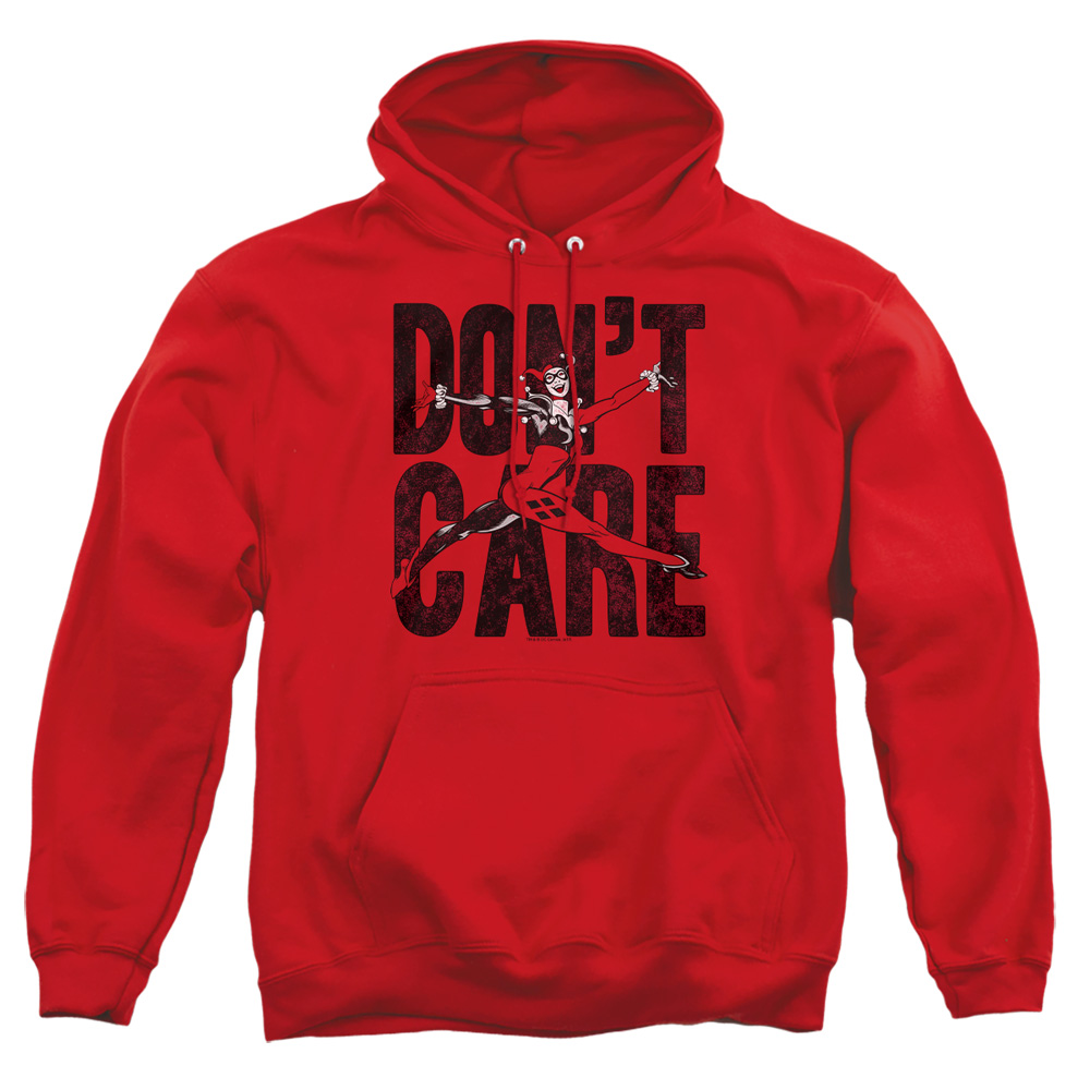 JLA807-AFTH-1 JLA Dont Care Adult Pullover Hoodie, Red - Small