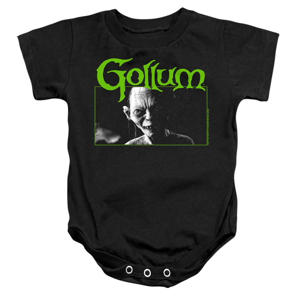 LOR1153-SS-1 Lord of The Rings Gollum Infant Snapsuit, Black - Small - 6 Month