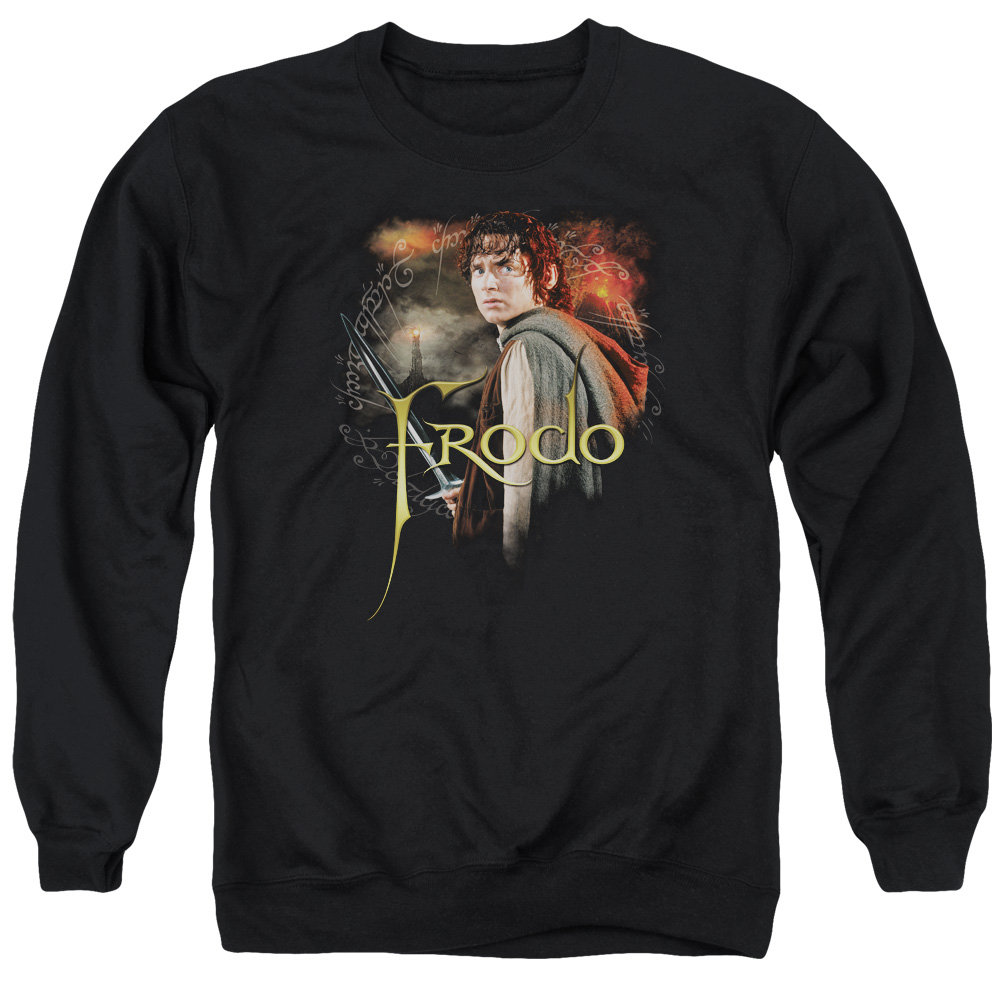 LOR1021-AS-3 Lord of The Rings Frodo Adult Crewneck Sweatshirt, Black - Large