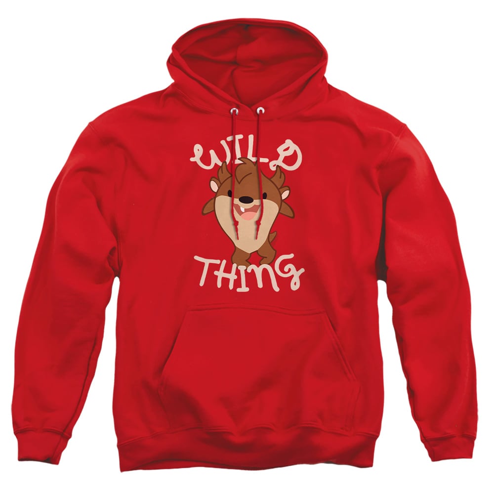 LT254-AFTH-4 Looney Tunes Wild Thing Kid Adult Pullover Hoodie, Red - Extra Large