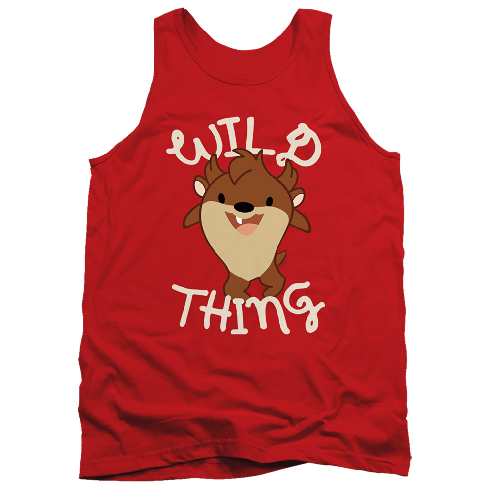 LT254-TK-5 Looney Tunes Wild Thing Kid Adult Tank Top, Red - 2X
