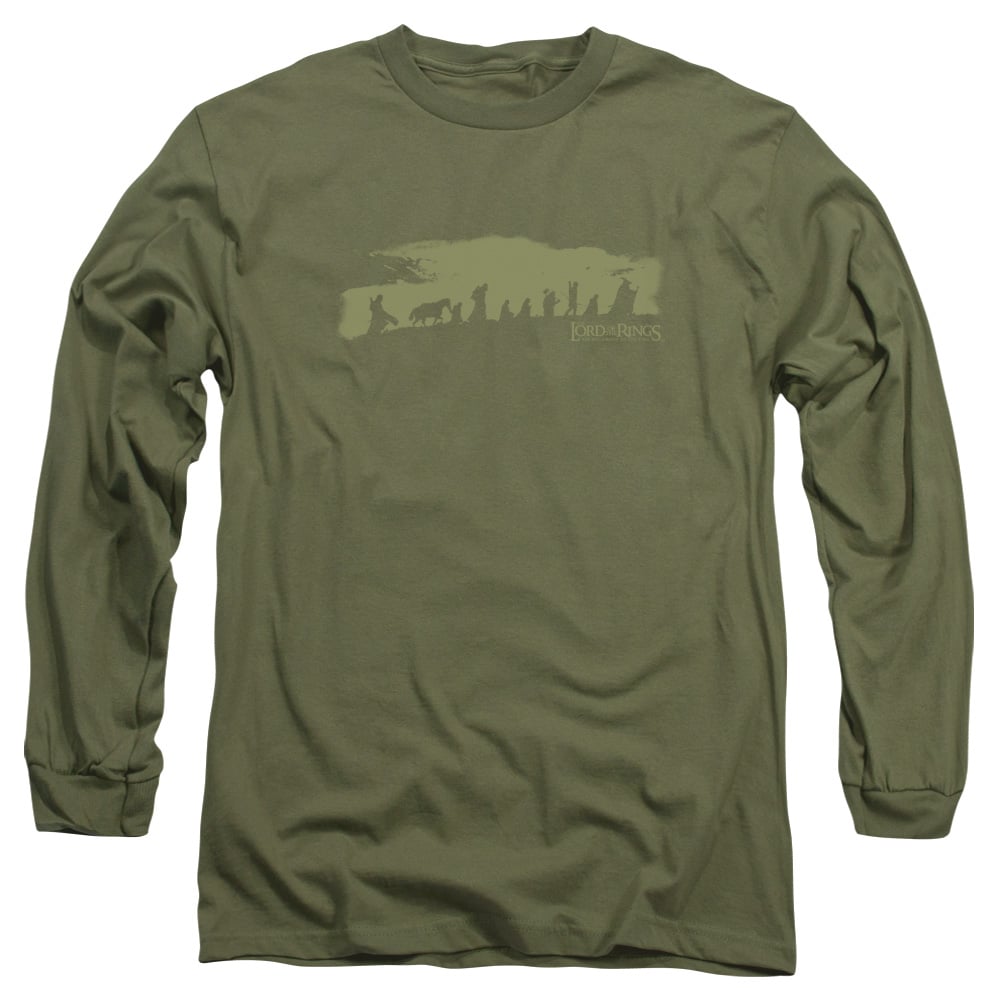 LOR1006B-AL-5 Lord of The Rings The Fellowship Adult Long Sleeve T-Shirt, Military Green - 2X