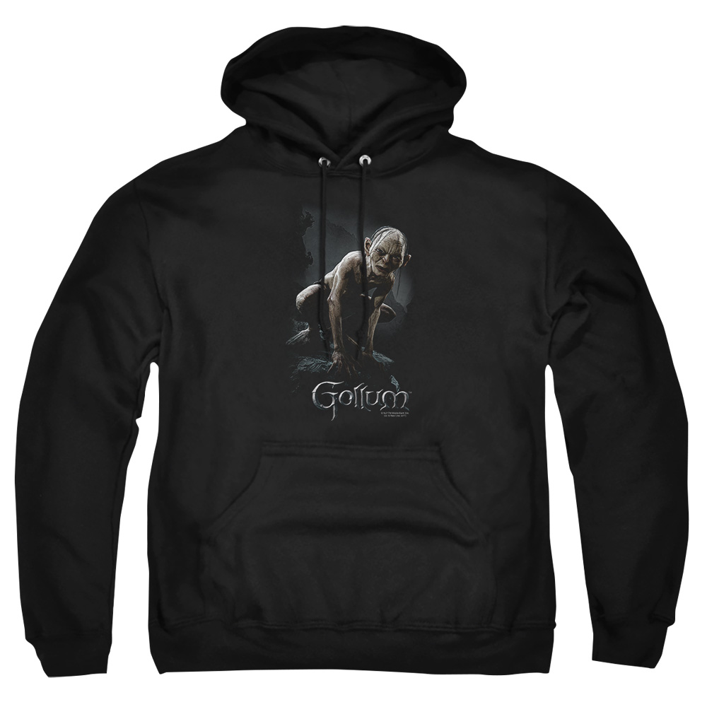 LOR3005-AFTH-7 Lord of The Rings Gollum Adult Pullover Hoodie, Black - 4X