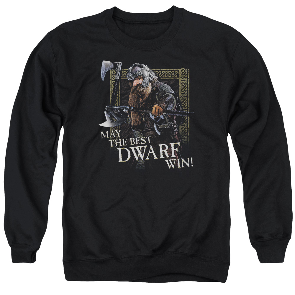LOR3011-AS-6 Lord of The Rings The Best Dwarf Adult Crewneck Sweatshirt, Black - 3X