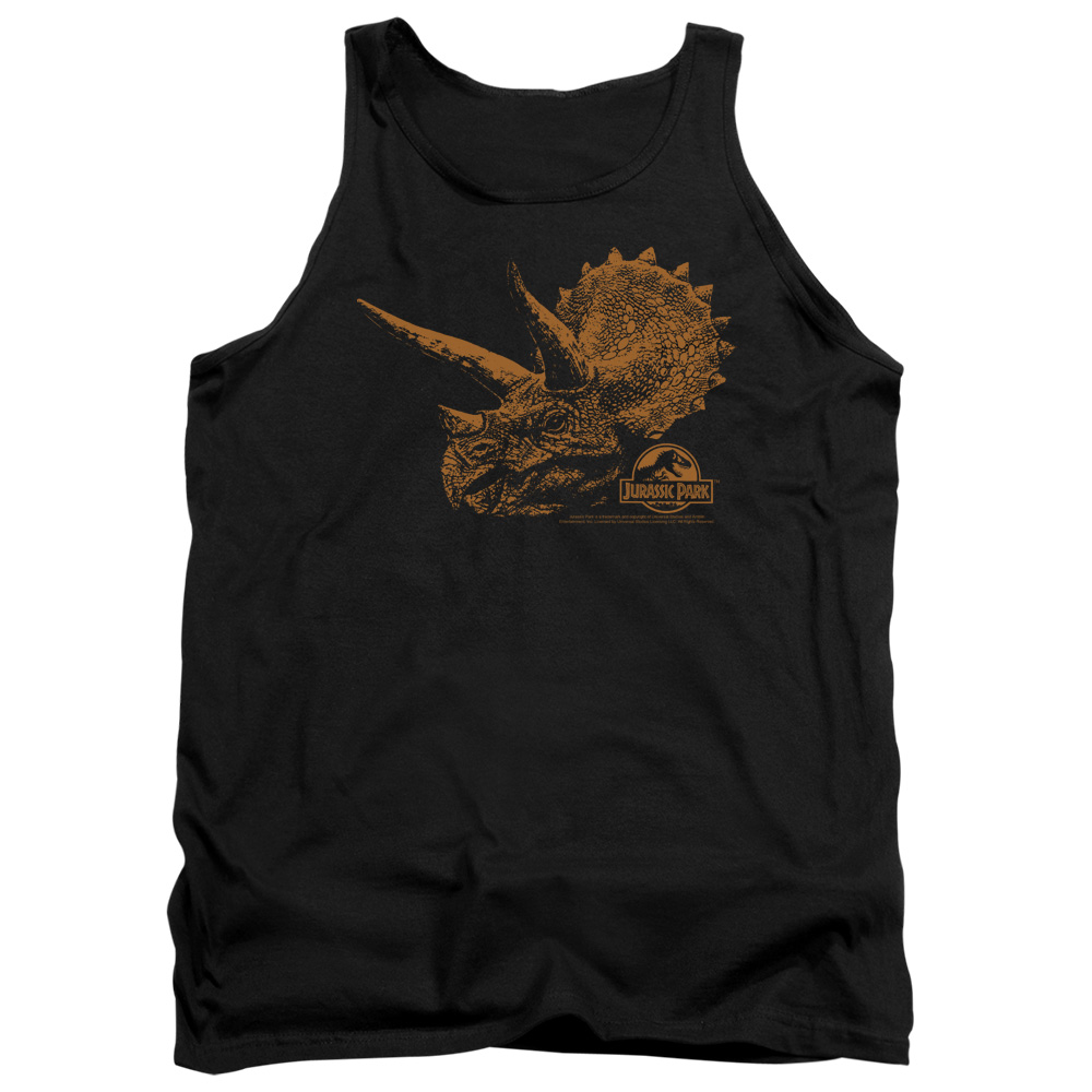 UNI179-TK-2 Jurassic Park Tri Mount Adult Tank Top, Black - Medium