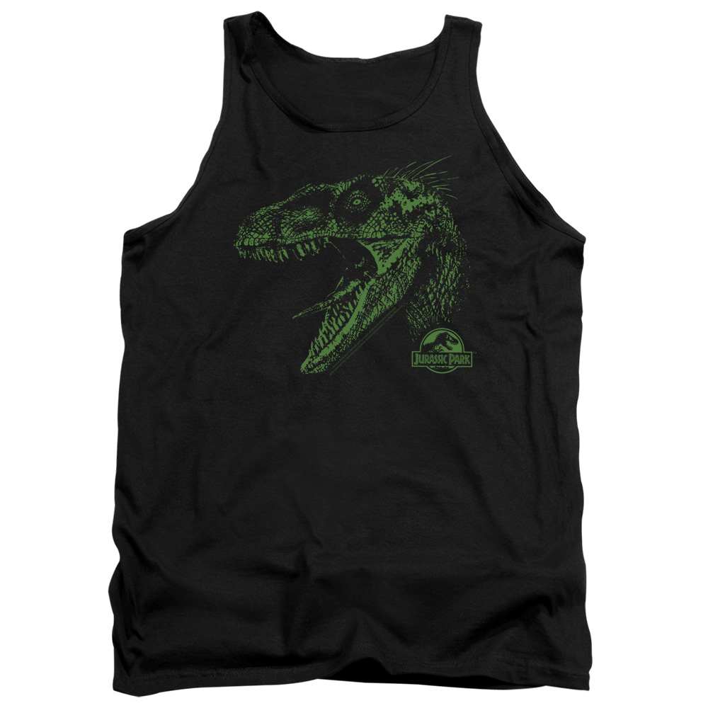 UNI180-TK-2 Jurassic Park Raptor Mount Adult Tank Top, Black - Medium