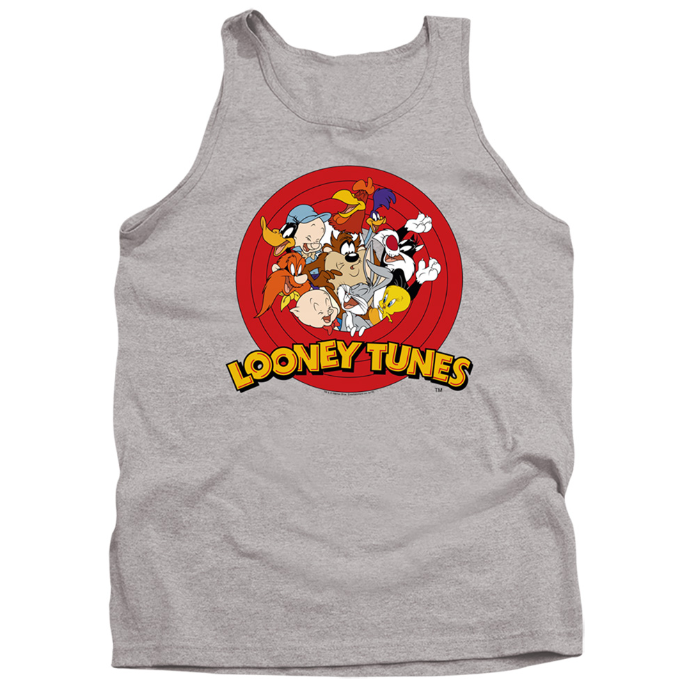 LT245-TK-2 Looney Tunes Group Adult Tank Top, Athletic Heather - Medium