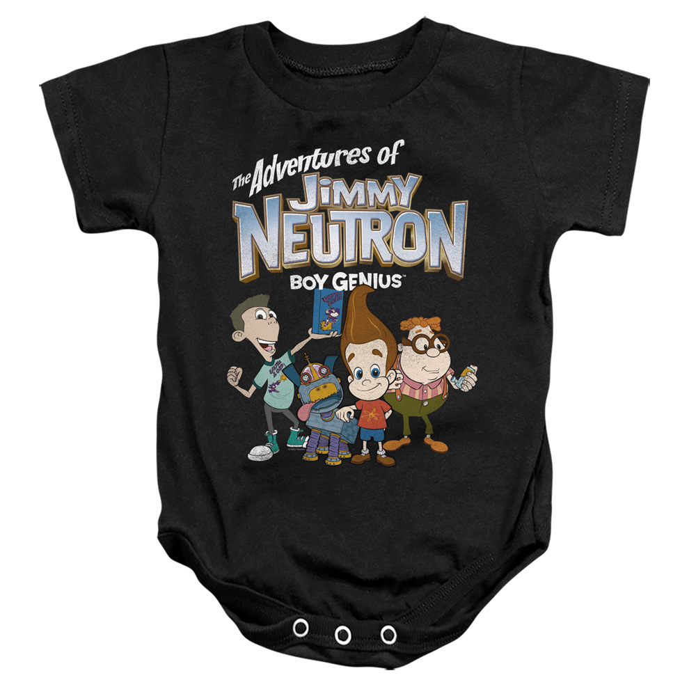 NICK804-SS-2 Jimmy Neutron Group Infant Snapsuit, Black - Medium - 12 Month