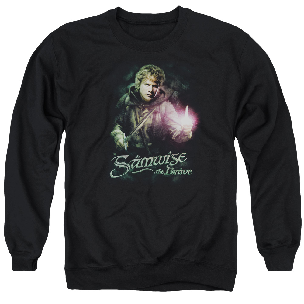 LOR3016-AS-2 Lord of The Rings Samwise The Brave Adult Crewneck Sweatshirt, Black - Medium