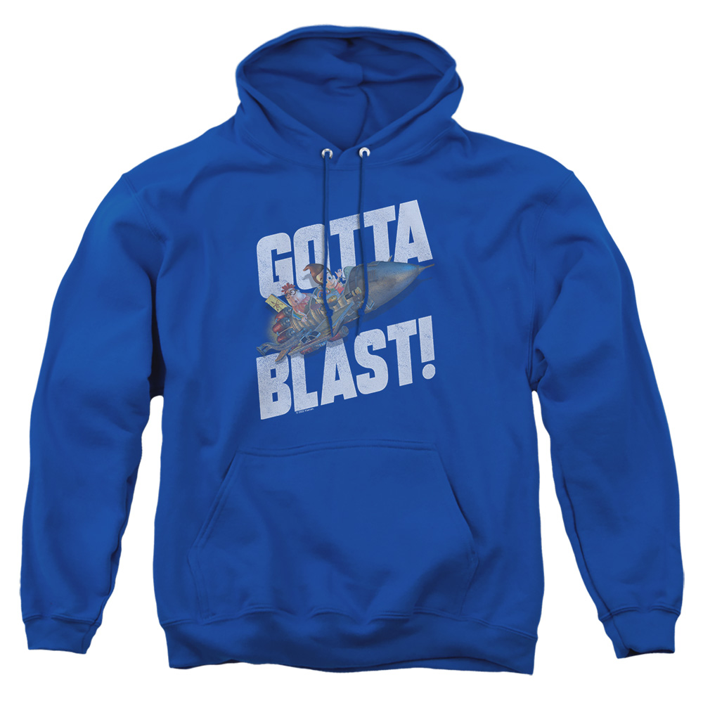 NICK792-AFTH-1 Jimmy Neutron Gotta Blast Adult Pullover Hoodie, Royal - Small