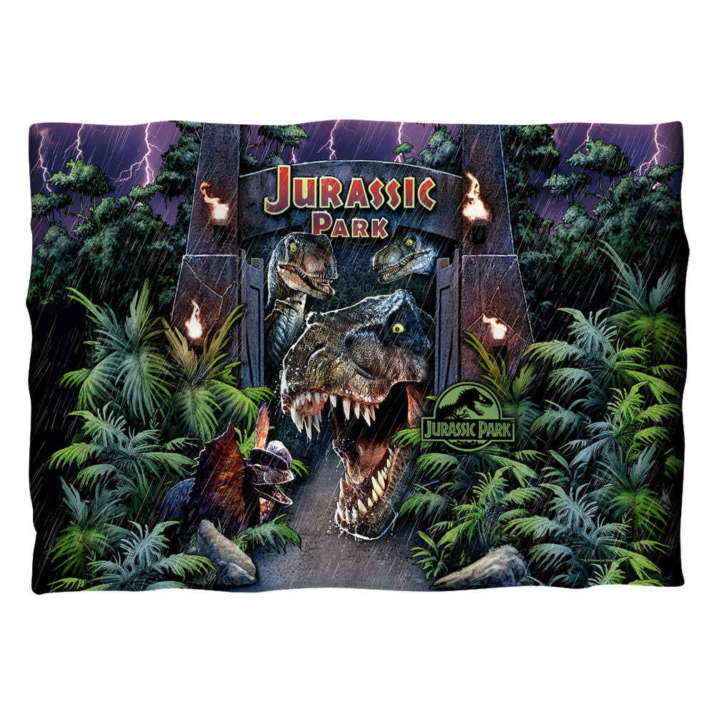 Picture of Trevco Sportswear UNI920-PLO1-0 20 x 28 in. Jurassic Park Welcome to The Park Pillow Case&#44; White