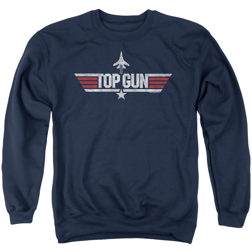 PAR840-AS-2 Paramount Top Gun Logo Navy Adult Crewneck Sweatshirt, Navy - Medium