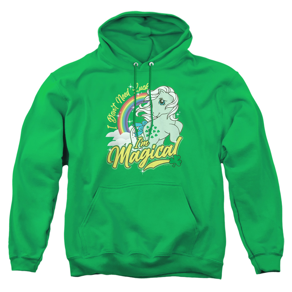 HBRO10265SPD-AFTH-3 My Little Pony St. Patricks Day IM Magical Adult Pullover Hoodie, Kelly Green - Large