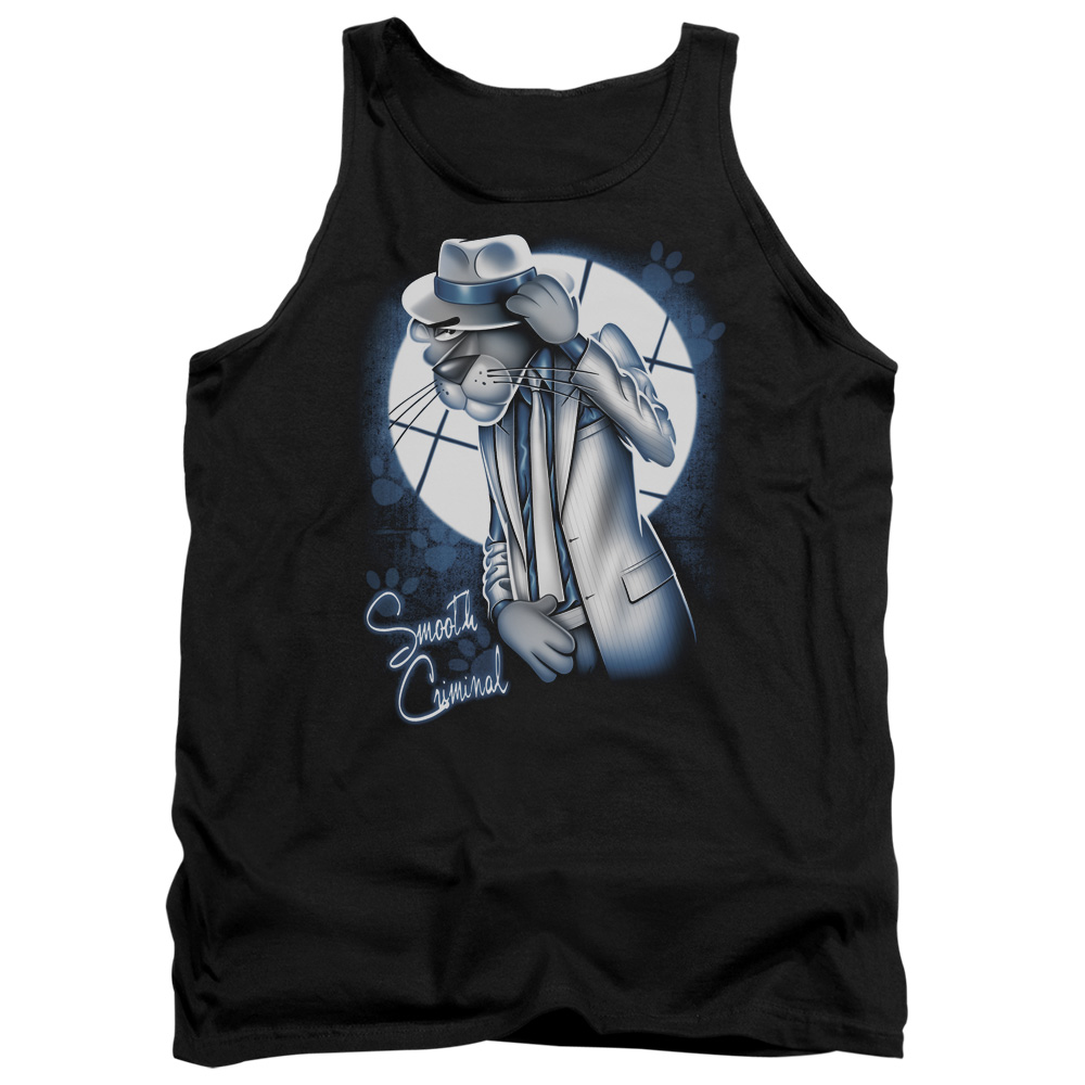 MGM206-TK-2 Pink Panther Smooth Criminal Adult Tank Top, Black - Medium