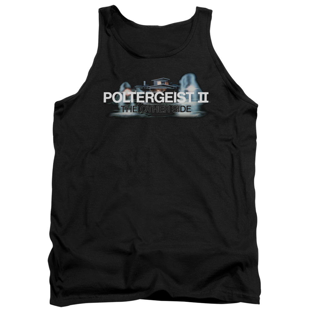 MGM305-TK-2 Poltergeist II Logo Adult Tank Top, Black - Medium