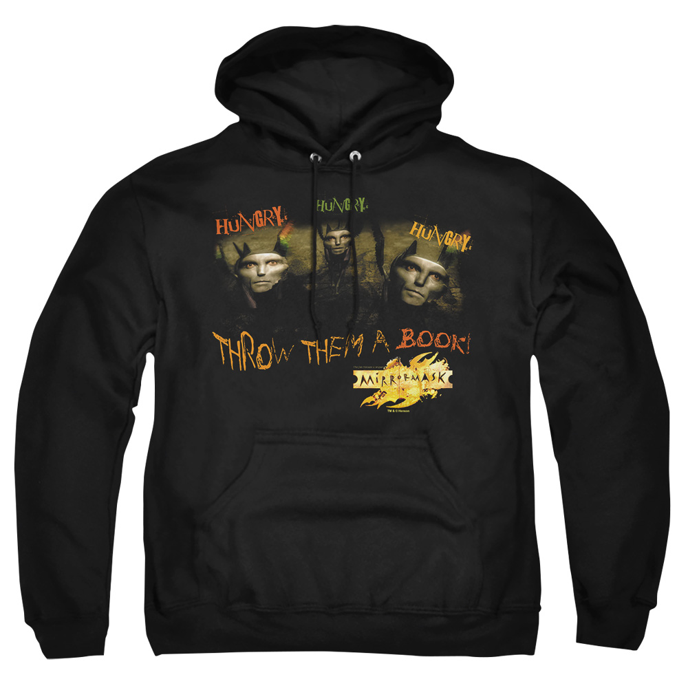 MIR111-AFTH-7 Mirrormask Hungry Adult Pullover Hoodie, Black - 4X