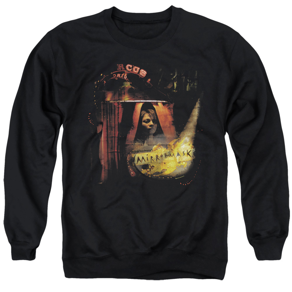 MIR101-AS-2 Mirrormask Big Top Poster Adult Crewneck Sweatshirt, Black - Medium