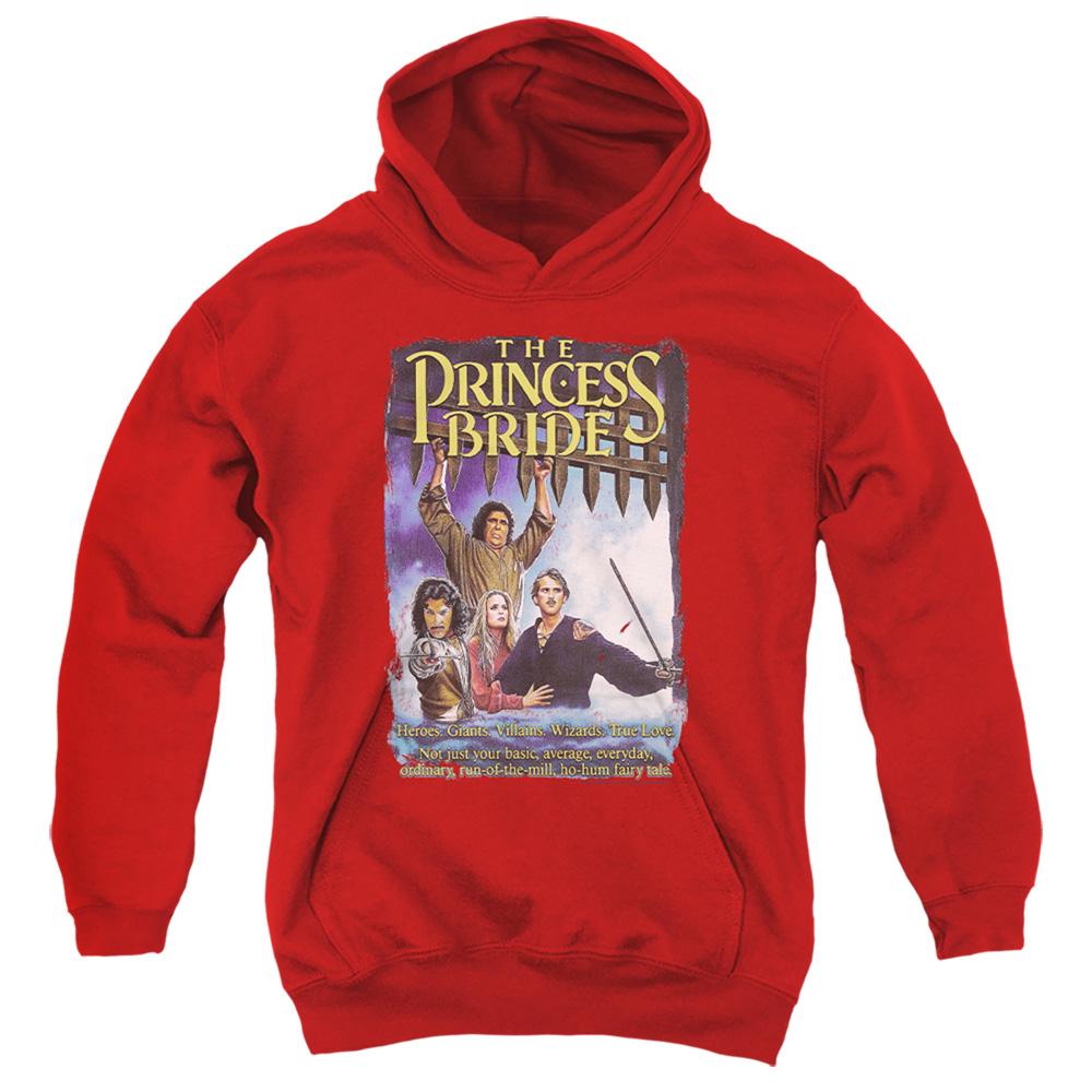 PB120D-YFTH-2 Princess Bride Alt Poster Youth Hooded Sweatshirt, Red - Medium