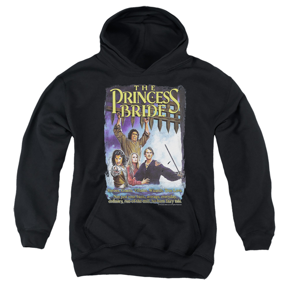 PB120E-YFTH-2 Princess Bride Alt Poster Youth Hooded Sweatshirt, Black - Medium