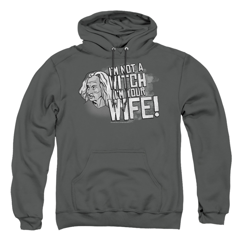 PB115K-AFTH-6 Princess Bride Not A Witch Adult Pullover Hoodie, Charcoal - 3X