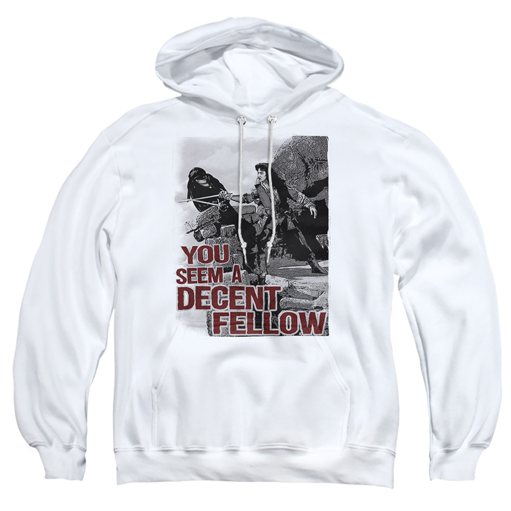 PB116M-AFTH-2 Princess Bride Fellow Adult Pullover Hoodie, White - Medium