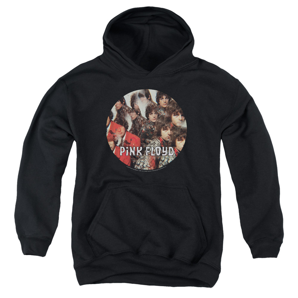 PERRY126-YFTH-2 Pink Floyd Piper Youth Hooded Sweatshirt, Black - Medium