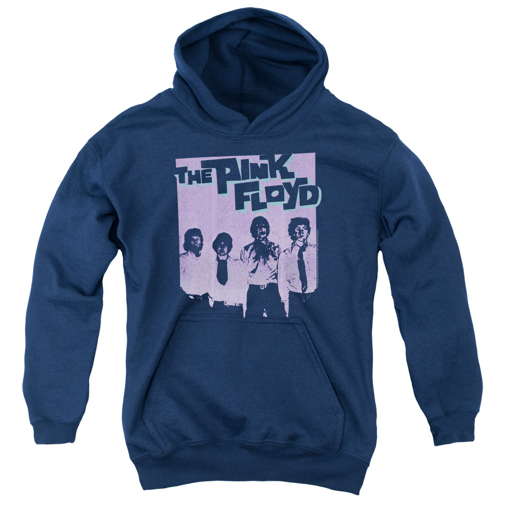 PERRY268-YFTH-2 Pink Floyd Paint Box Youth Hooded Sweatshirt, Navy - Medium