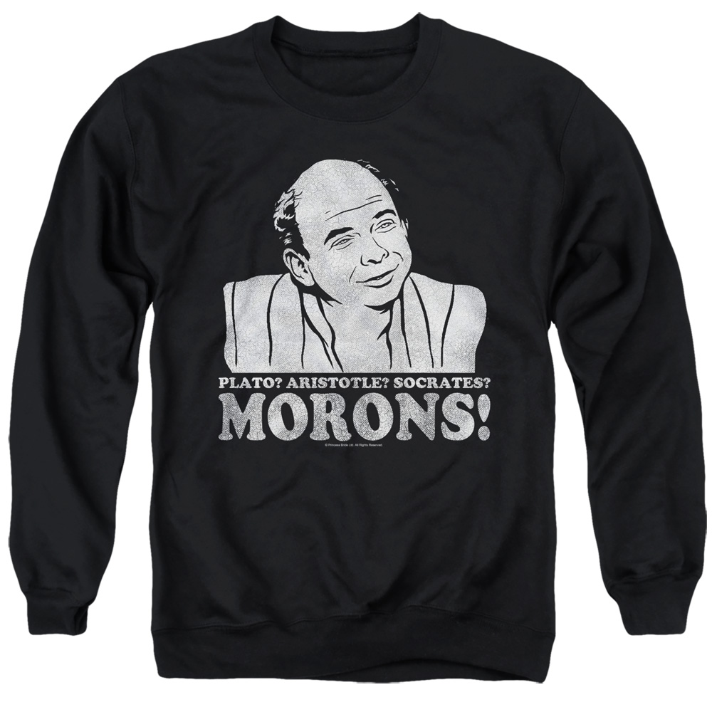 PB121E-AS-2 Princess Bride Morons Adult Crewneck Sweatshirt, Black - Medium