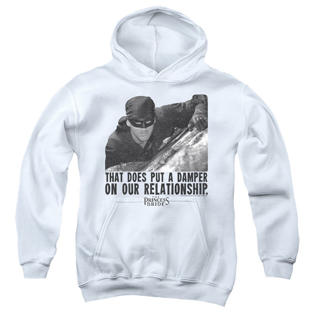 PB149-YFTH-4 Princess Bride Damper Youth Hooded Sweatshirt, White - Extra Large