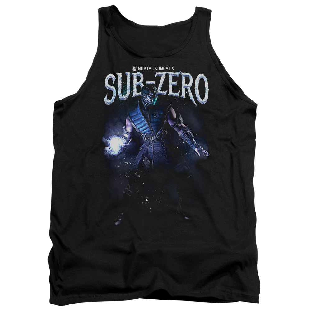 WBM523-TK-5 Mortal Kombat Sub-Zero Adult Tank Top, Black - 2X
