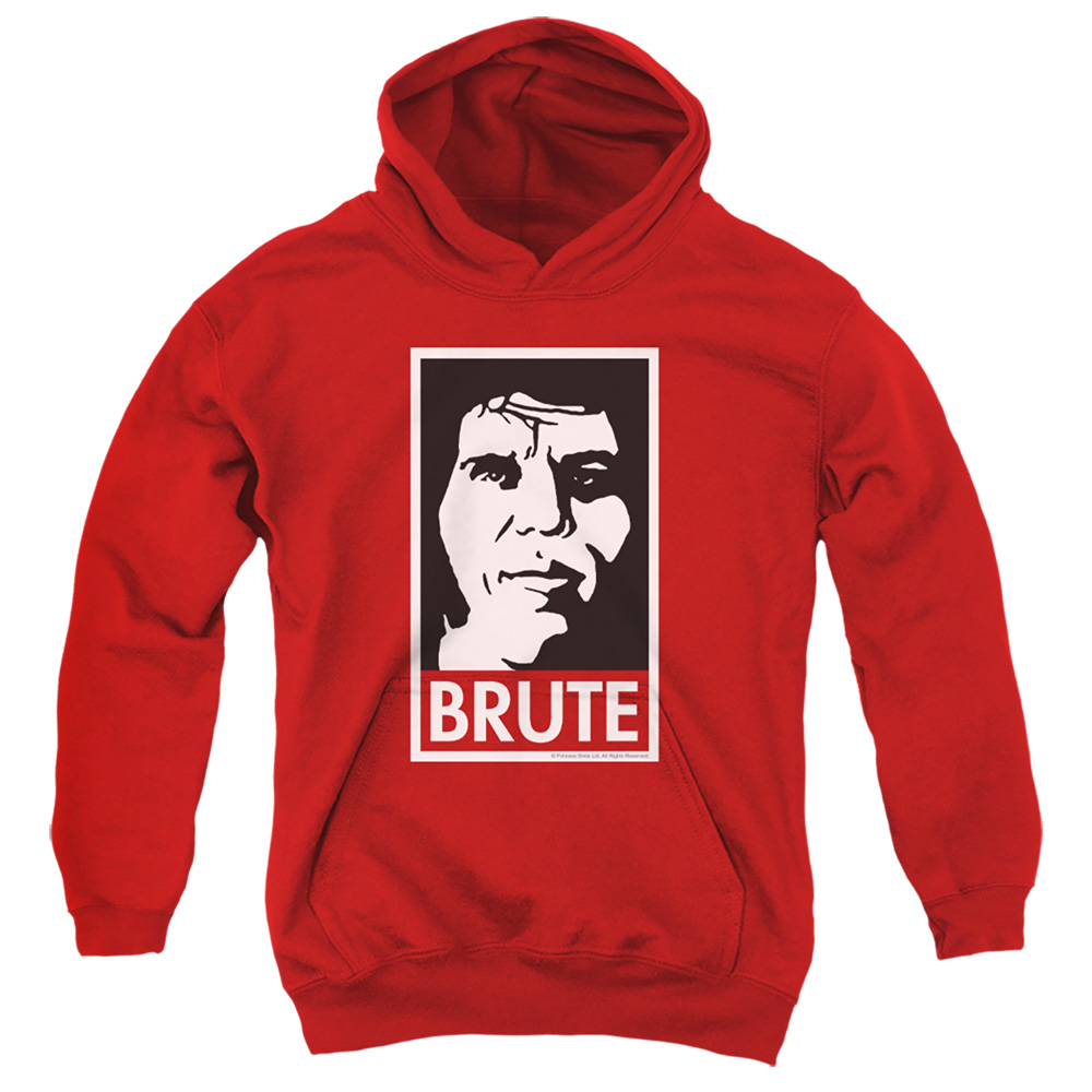 PB147C-YFTH-1 Princess Bride Brute Youth Hooded Sweatshirt, Red - Small