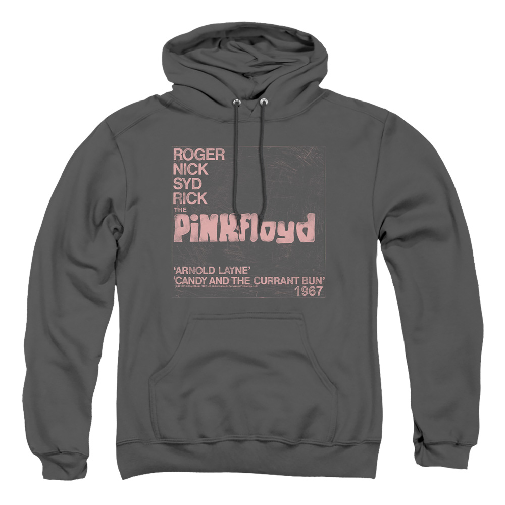 PERRY278-AFTH-5 Pink Floyd Arnold Layne Adult Pullover Hoodie, Charcoal - 2X