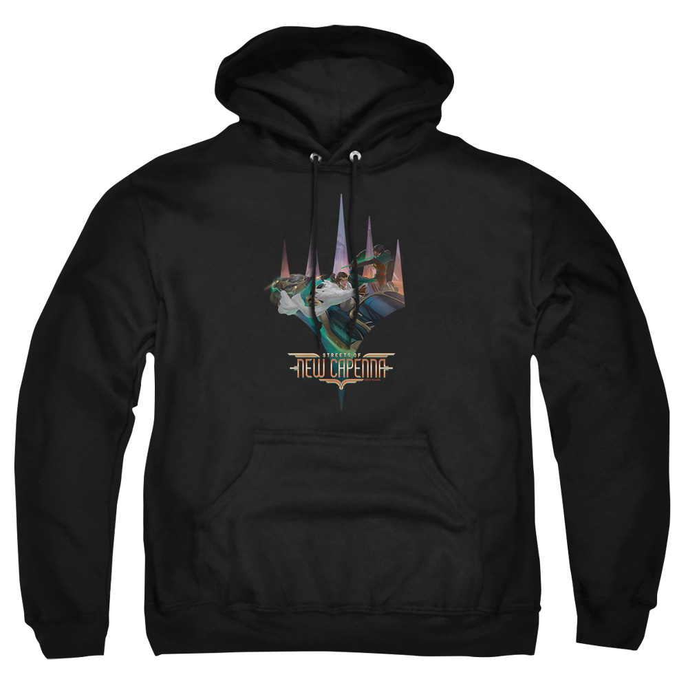 HBRO1189-AFTH-4 Magic The Gathering Planeswalker Logo Adult Pullover Hoodie, Black - Extra Large