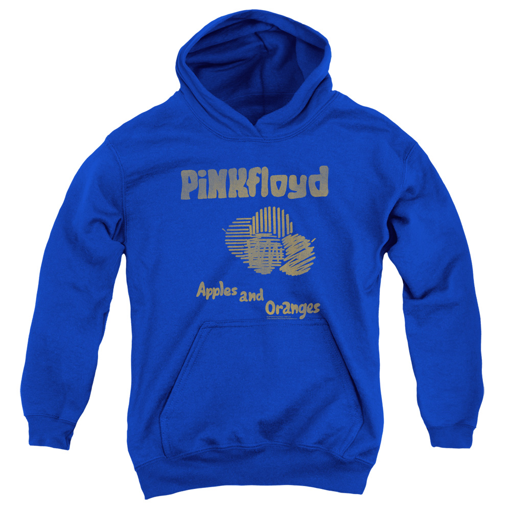 PERRY248-YFTH-2 Pink Floyd Apples & Oranges Youth Hooded Sweatshirt, Royal - Medium