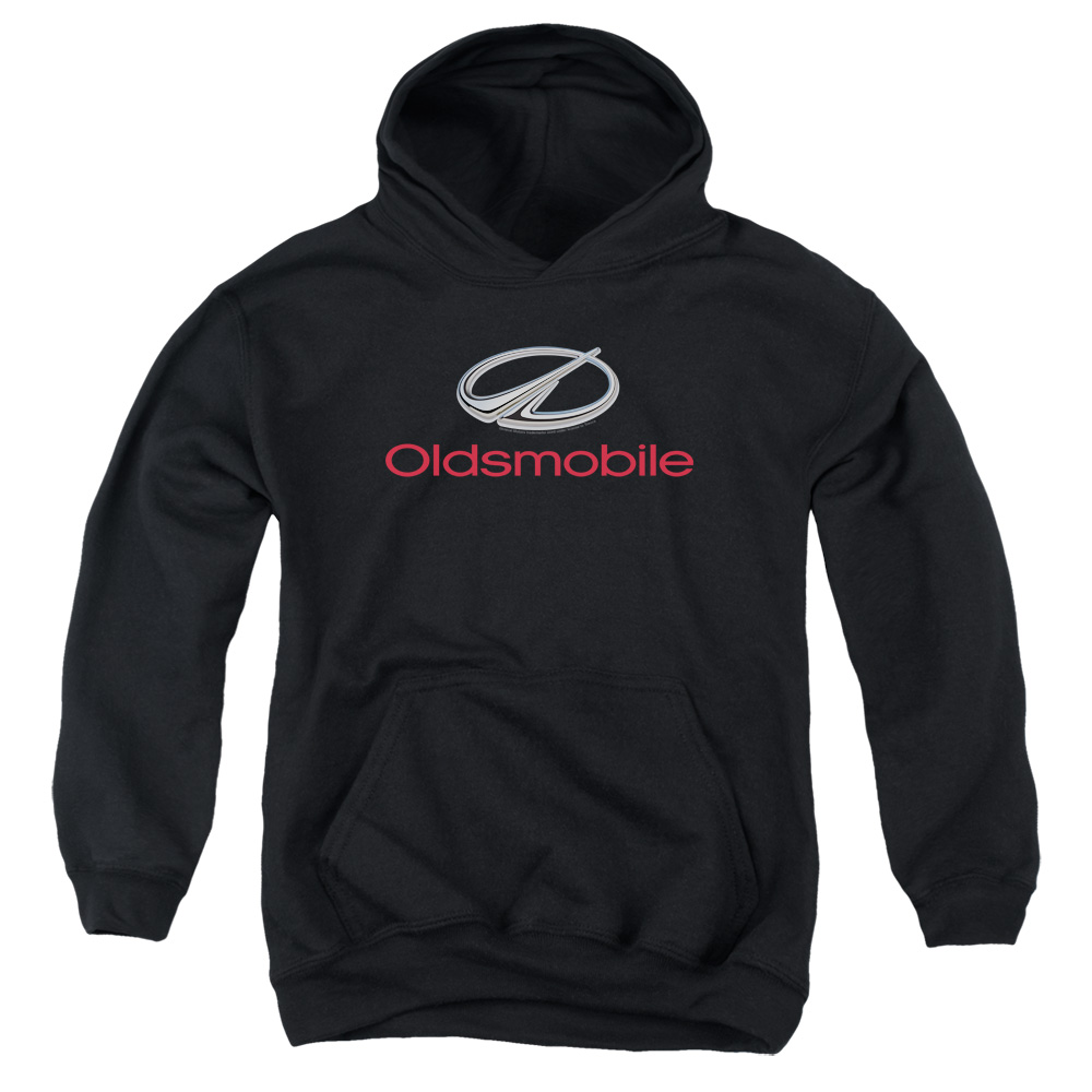 OLS100-YFTH-1 Oldsmobile Modern Logo Youth Hooded Sweatshirt, Black - Small