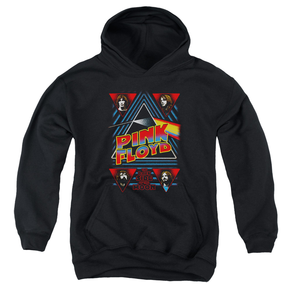 PERRY184-YFTH-2 Pink Floyd Dark Side Youth Hooded Sweatshirt, Black - Medium