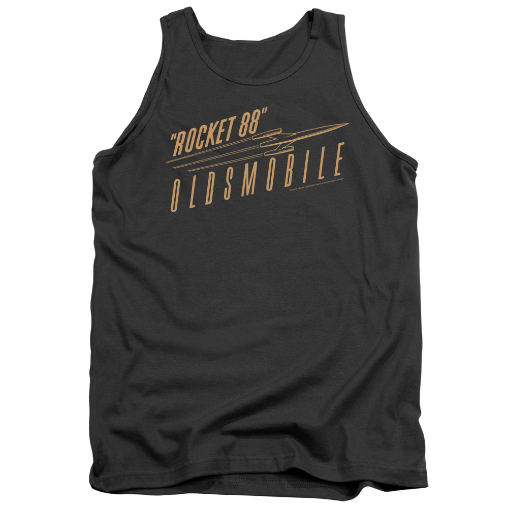 OLS103-TK-2 Oldsmobile Retro 88 Adult Tank Top, Charcoal - Medium