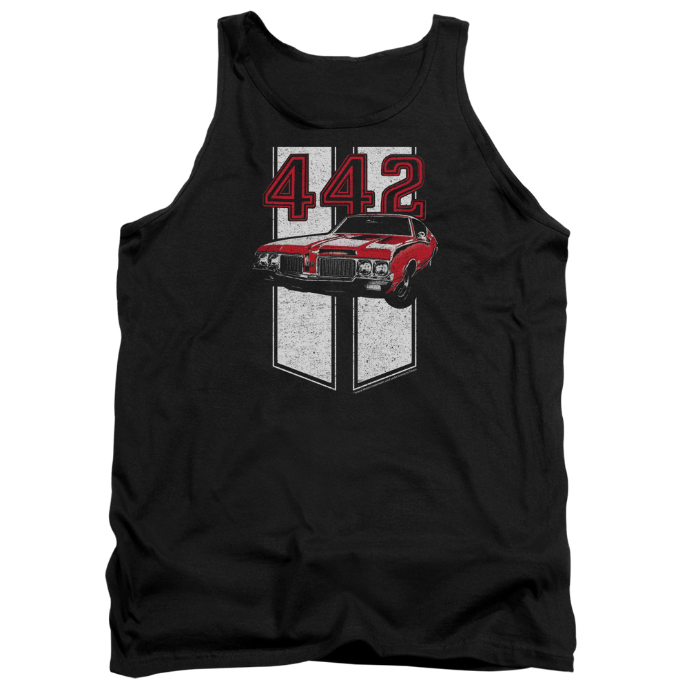 OLS109-TK-2 Oldsmobile 442 Adult Tank Top, Black - Medium