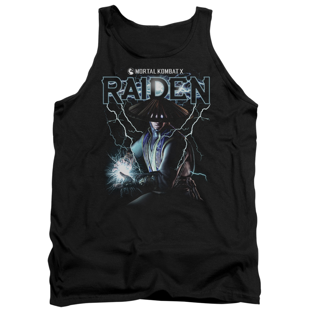 WBM525-TK-2 Mortal Kombat Raiden Adult Tank Top, Black - Medium