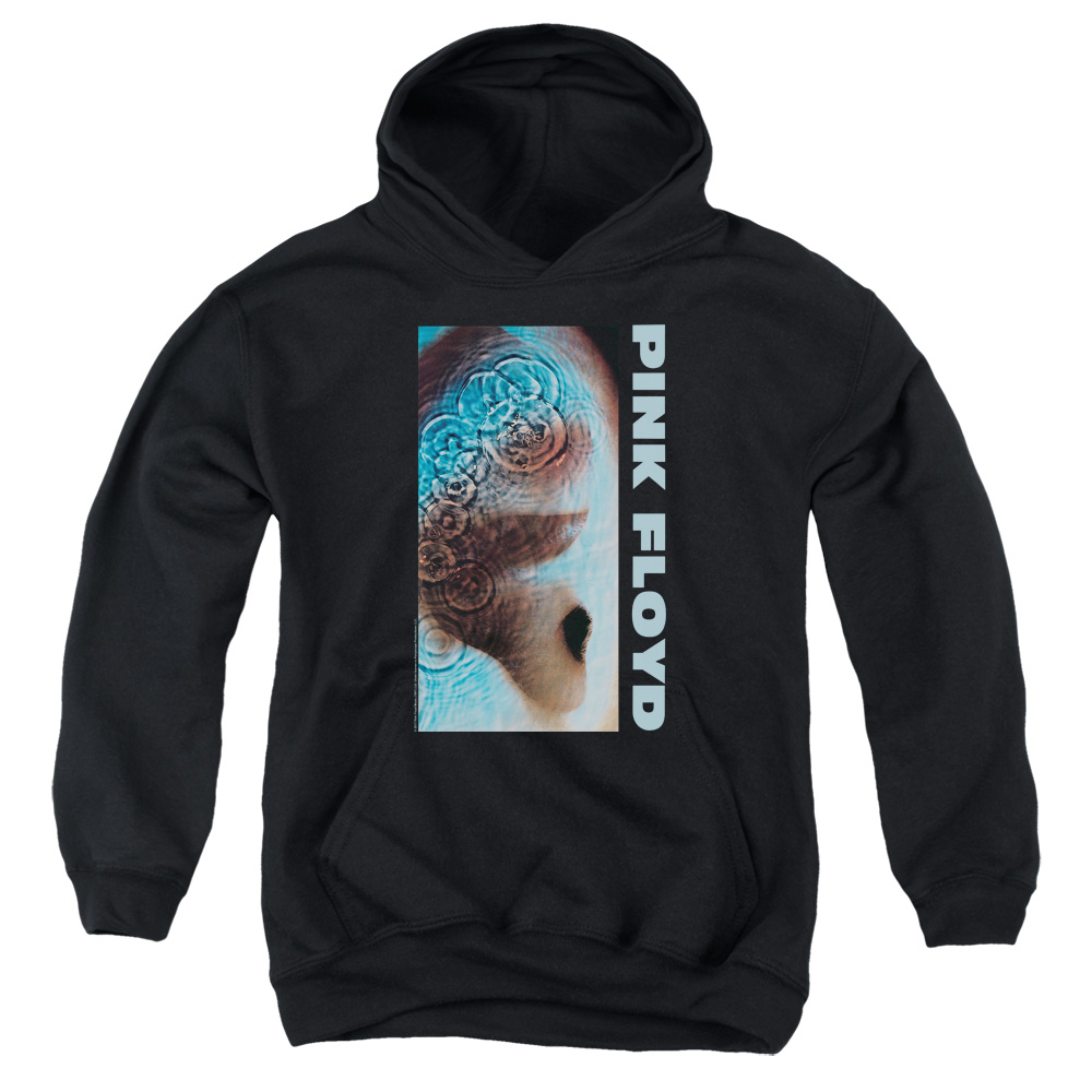 PERRY219-YFTH-3 Pink Floyd Meddle Youth Hooded Sweatshirt, Black - Large
