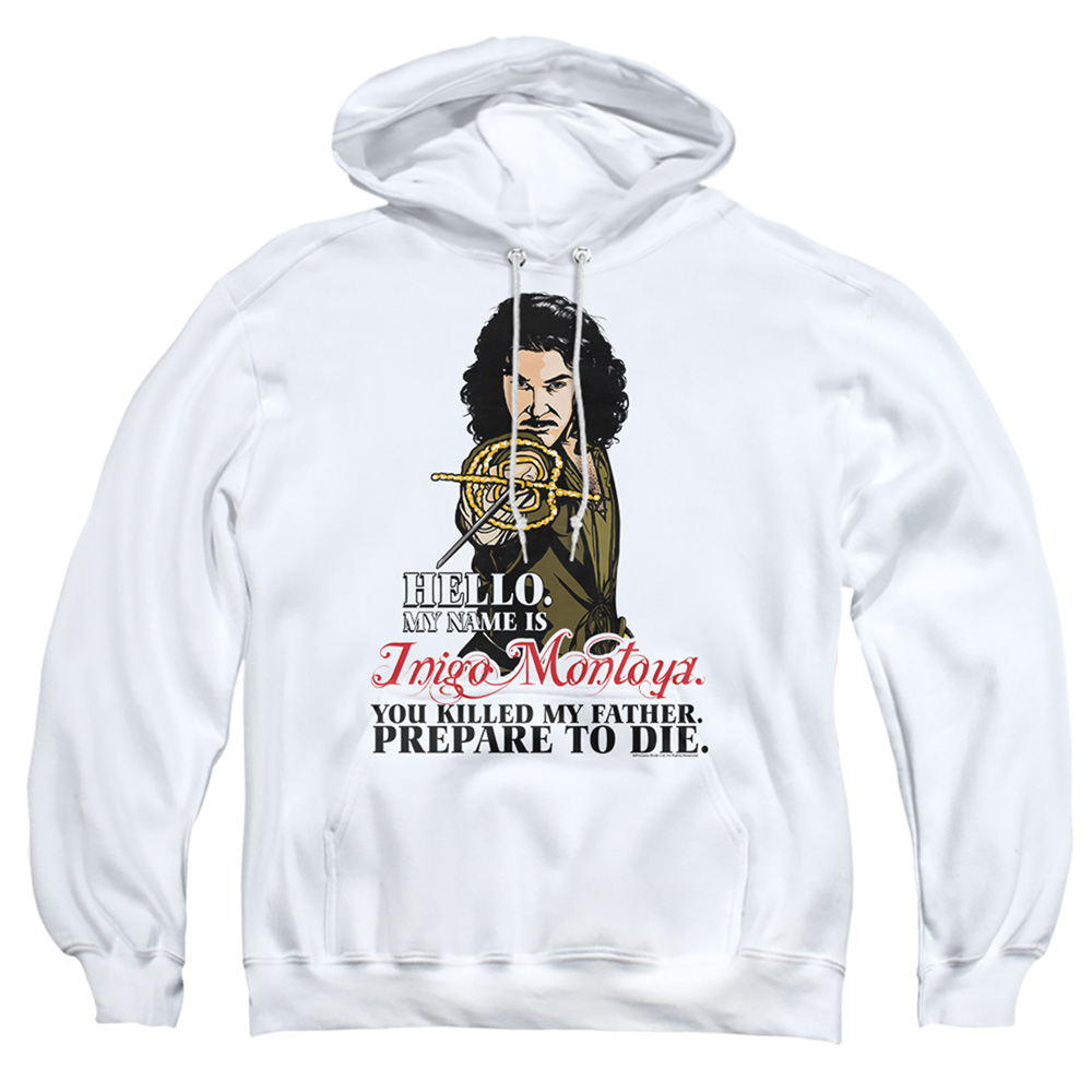 PB103M-AFTH-1 Princess Bride Hello Adult Pullover Hoodie, White - Small