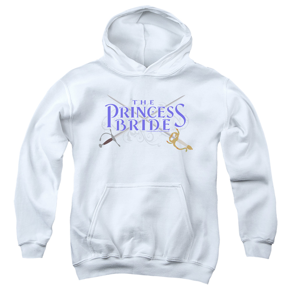 PB150-YFTH-2 Princess Bride Swords Youth Hooded Sweatshirt, White - Medium