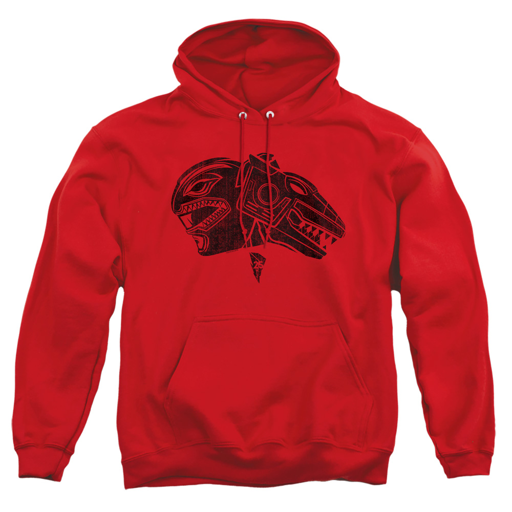 PWR4003-AFTH-4 Power Rangers Red Adult Pullover Hoodie, Red - Extra Large