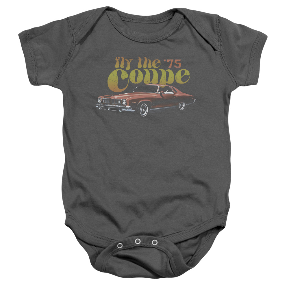 PTC120-SS-2 Pontiac Fly The Coupe Infant Snapsuit, Charcoal - Medium - 12 Month
