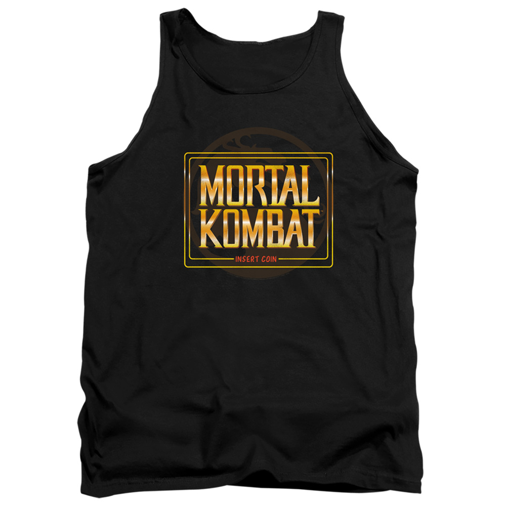 WBM948-TK-2 Mortal Kombat Klassic Insert Coin Adult Tank Top, Black - Medium