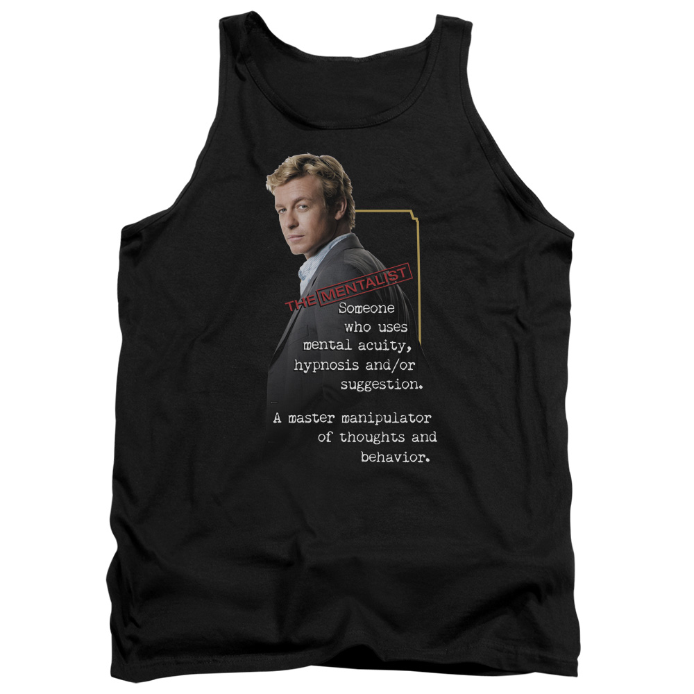 WBT163-TK-2 Mentalist Definition Adult Tank Top, Black - Medium