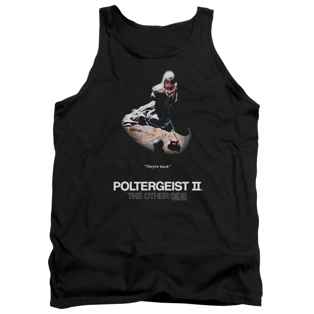 MGM300-TK-2 Poltergeist II Poster Adult Tank Top, Black - Medium