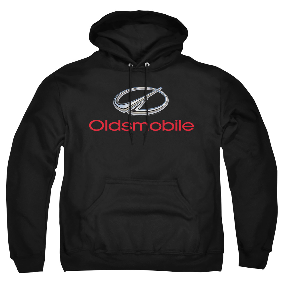 OLS100-AFTH-2 Oldsmobile Modern Logo Adult Pullover Hoodie, Black - Medium